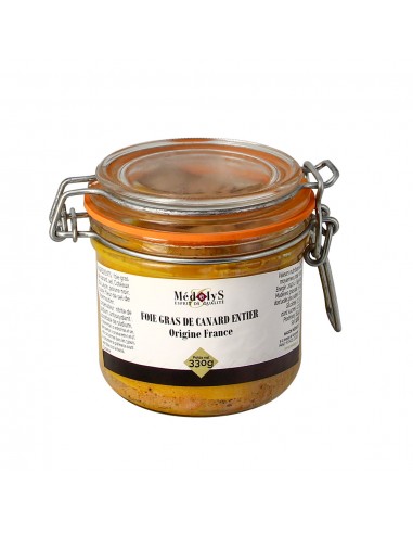 Foie gras de canard entier bocal - 330g les ctes