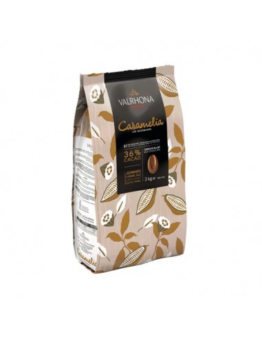 Chocolat de couverture au lait Caramélia 36% fèves - 3kg les ctes