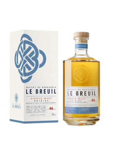 Whisky de Normandie Origine  Le Breuil single malt 46% - 70cl les muscles