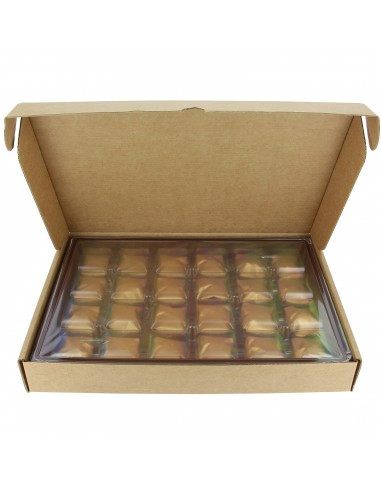 Plateau de 24 marrons glacés Naples 18/20g sous alu or - 480g les muscles