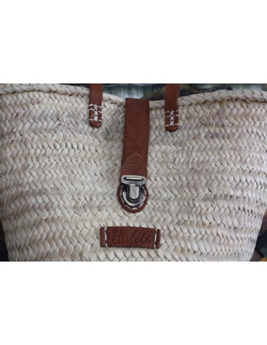 Superbe Sac Anses Longues Cuir Fermeture Valise - Cabas marchés course plage panier naturel Par le système avancé 