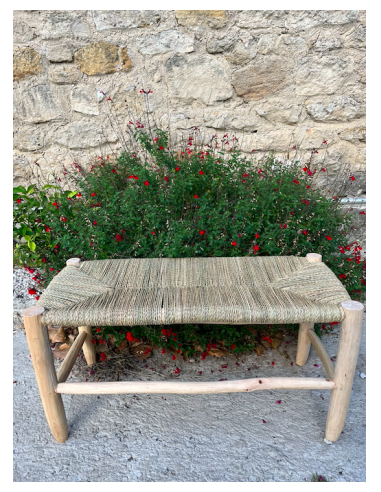 GRAND BANC en BOIS - Banquette de 70cm à 1.60 mètres de long - Artisanat Marocain - Déco Bohème Naturelle Venez acheter