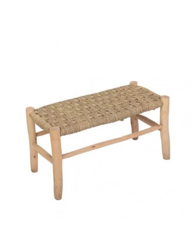 BANC Marocain en Bois de Citronnier - Banquette tressée 1/2 places - 70cm ou 80cm - Décoration Bohème store