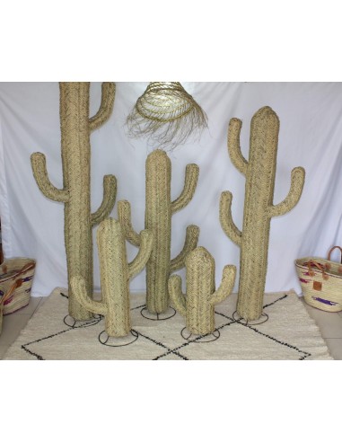 CACTUS Décoration Tressé Main en Palmier Doum - Artisanal paille rotin osier - 6 TAILLES au choix - Comment ça marche