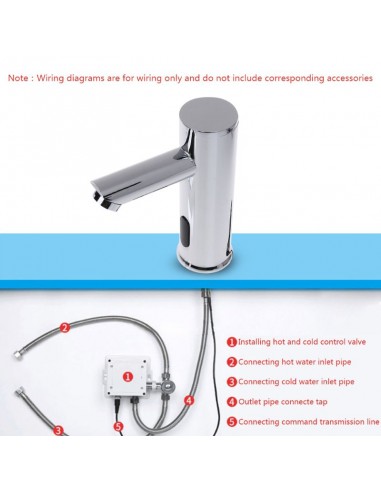 Bathroom Automatic Infrared Sensor Sink Faucet Touchless Basin Water Tap Deck Mounted outlet